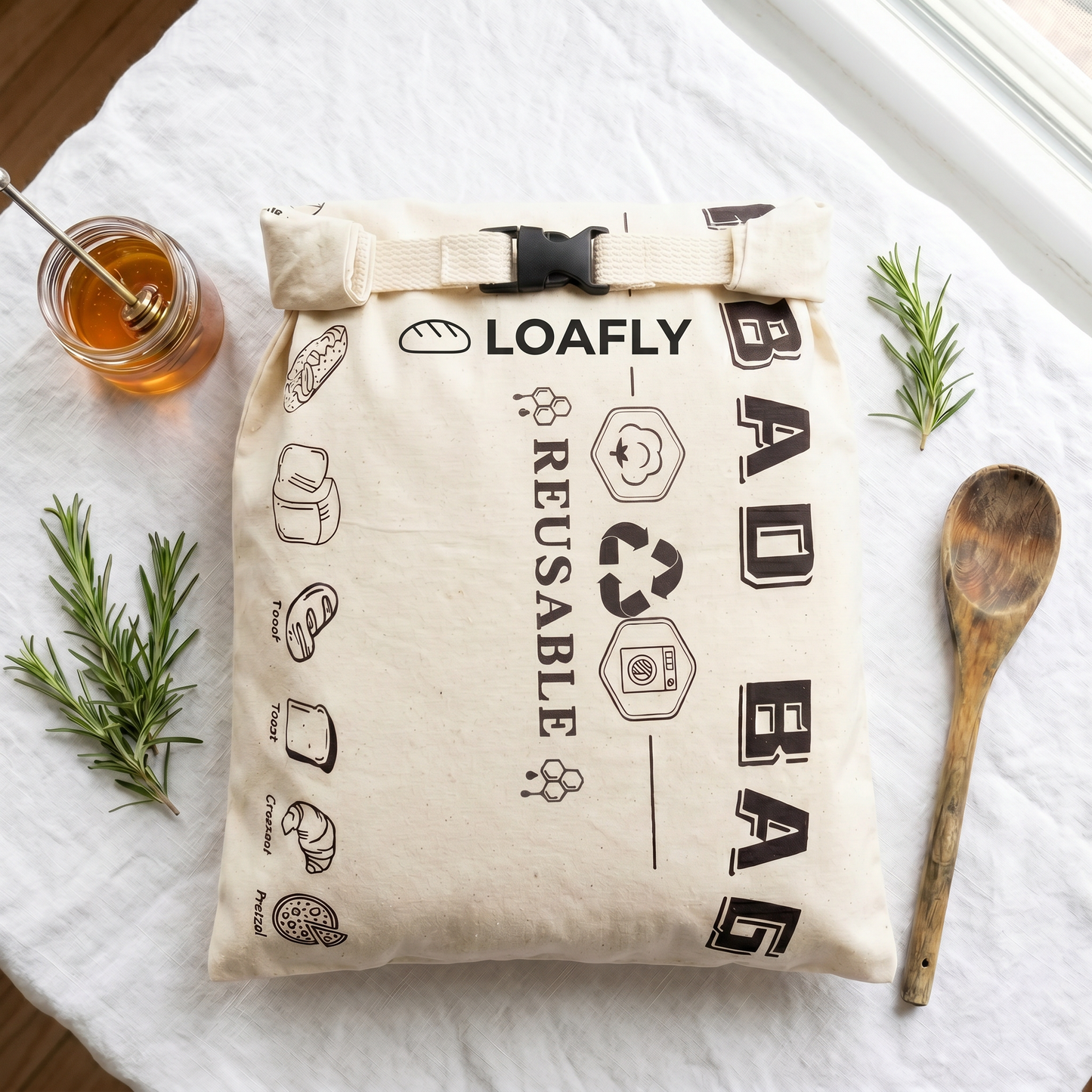 Loafly™ beeswax bread bag