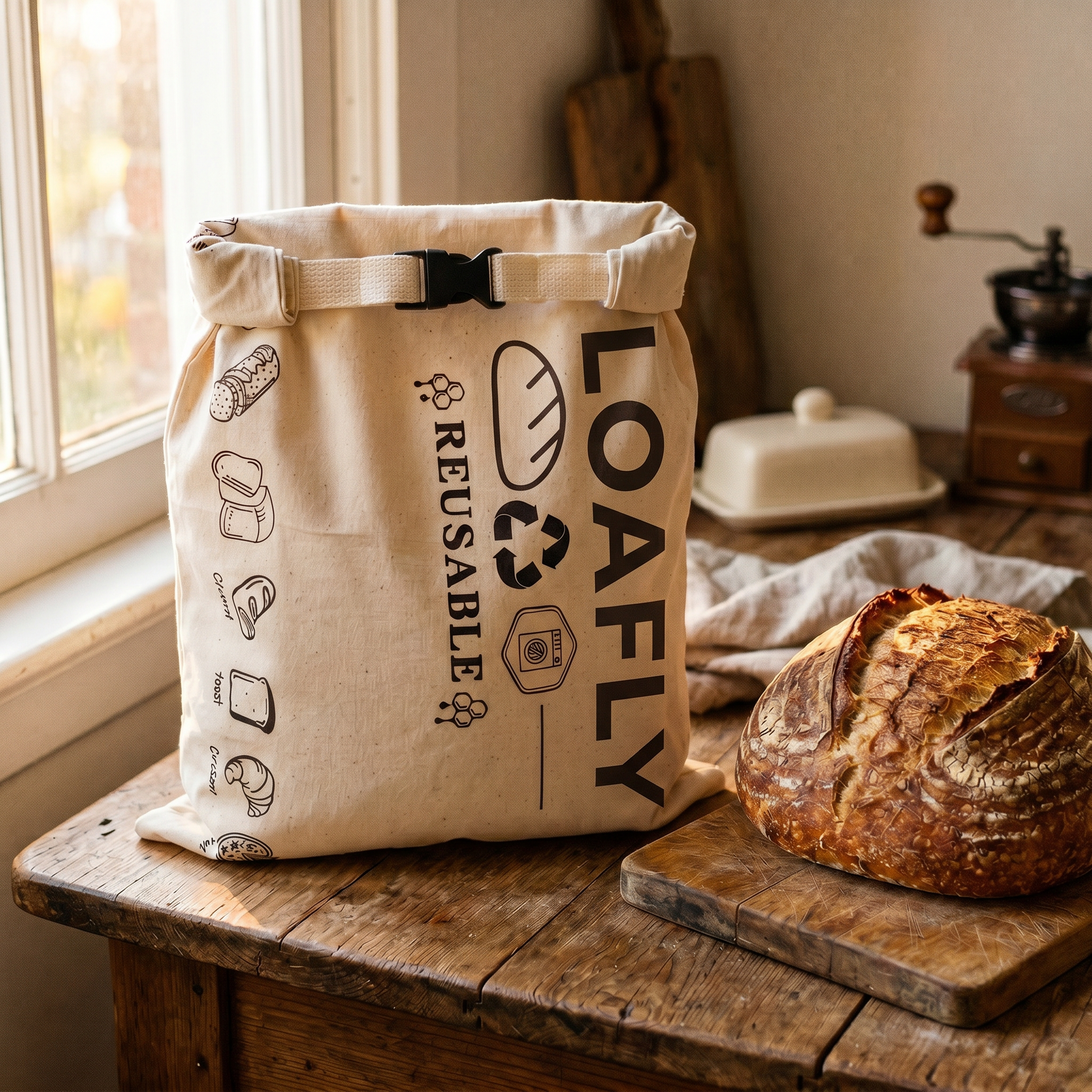 Loafly™ beeswax bread bag