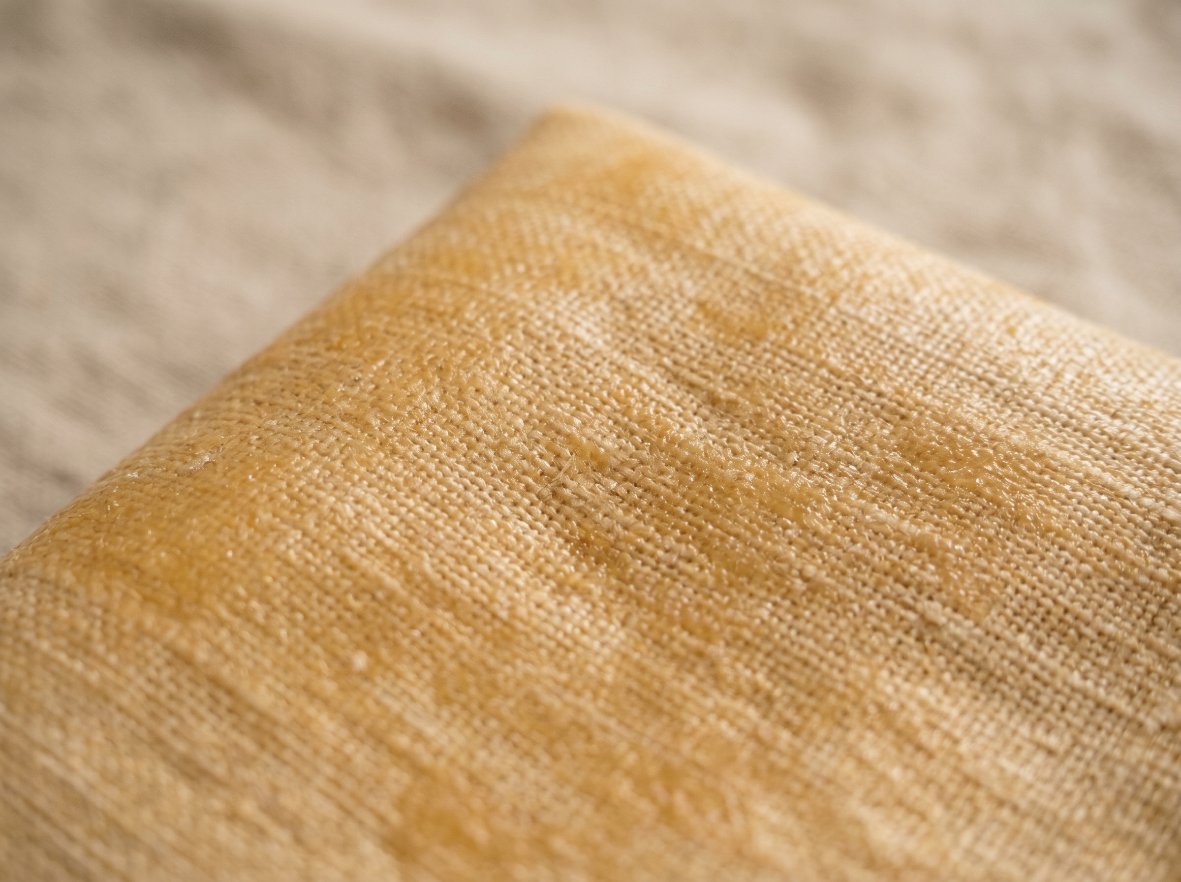 Close-up of beeswax coating texture on Loafly bread bag